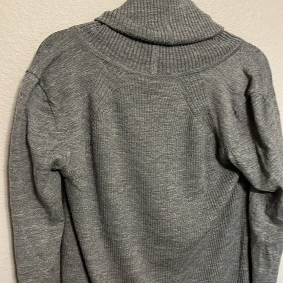 Lululemon sweat and savansana merino wool funnel neck gray sweater 12 - Picture 5 of 7
